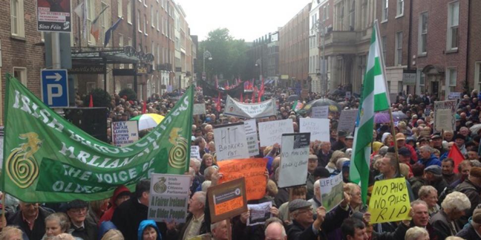 Older People Protest Budget Cu...