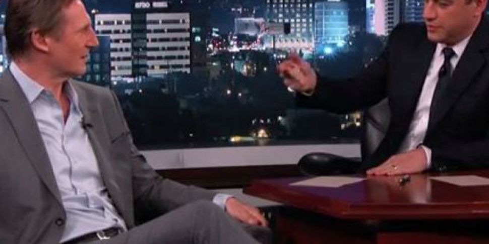 Liam Neeson chats to Kimmel ab...
