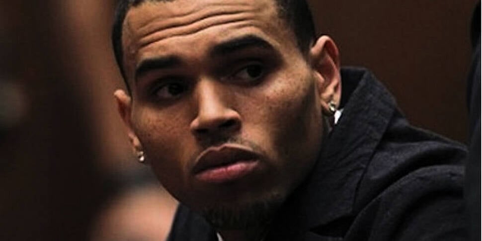 Chris Brown celebrates release...