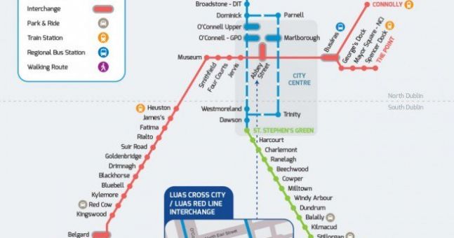 Here Is The New Look Luas Map With All Lines Joined Up  www.98fm.com