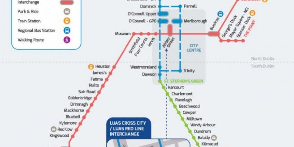 Here Is The New Look Luas Map...