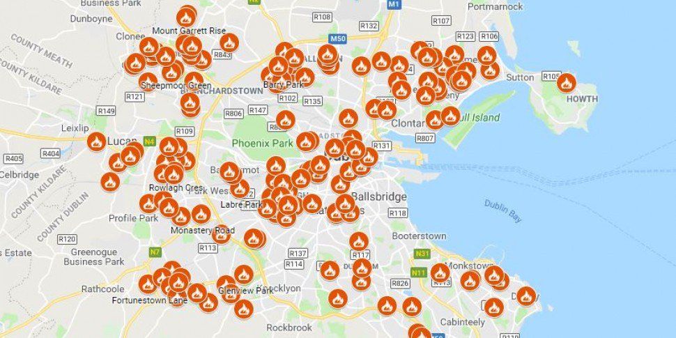 Live Map Of Dublin Bonfire Loc...