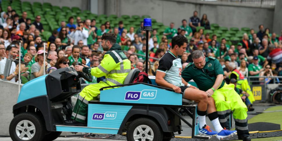 Ireland sweat on Carbery ankle...