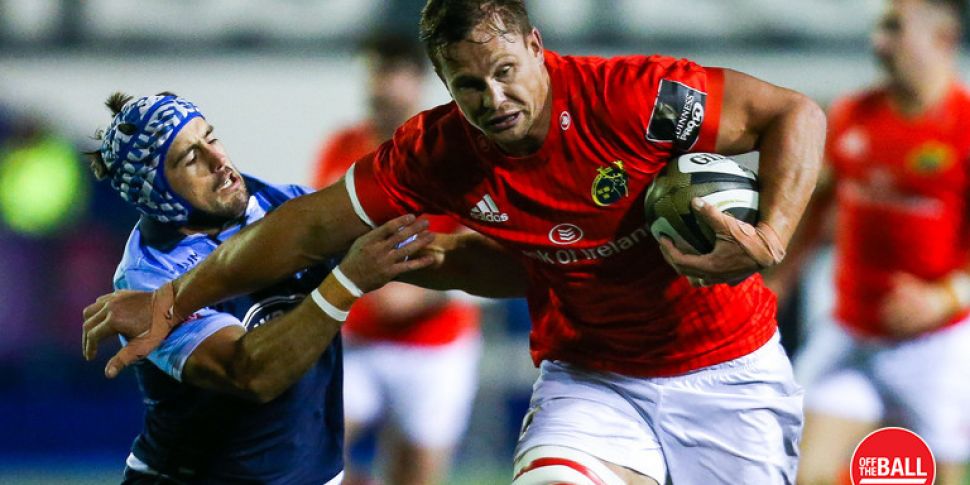 Munster's Arno Botha handed th...