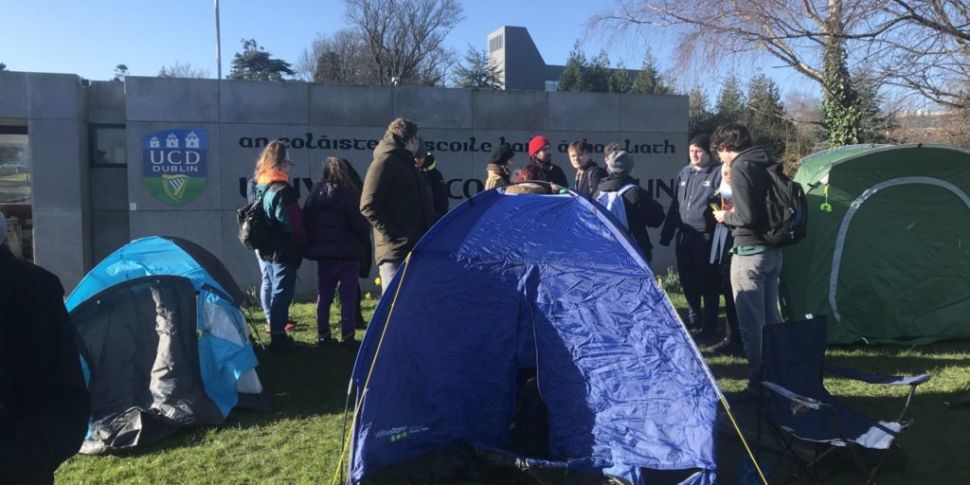 UCD Students Pitch Tents At Ca...