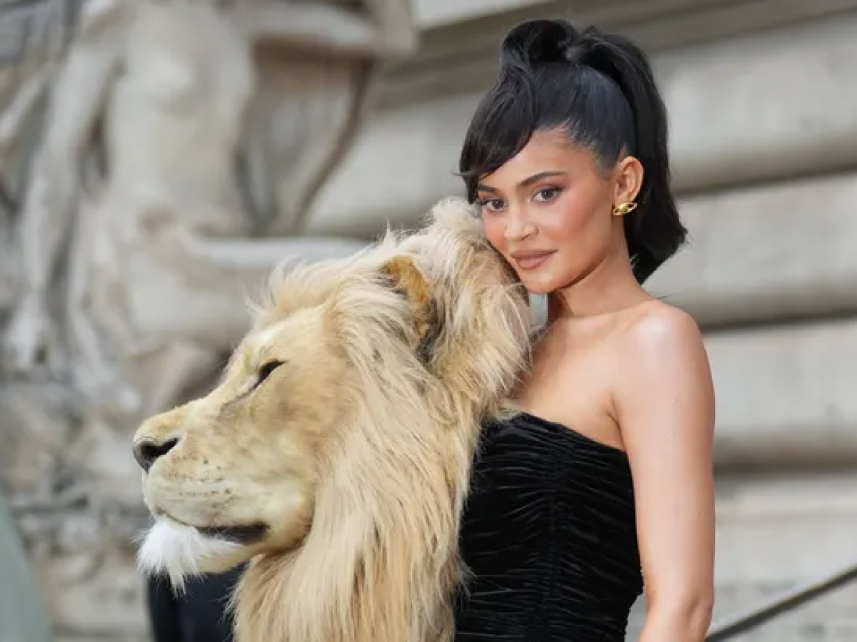 Kylie Jenner lion dress at Paris fashion week defended by