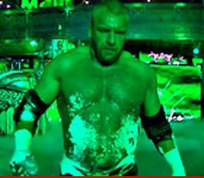 Triple H splattered with dry ice