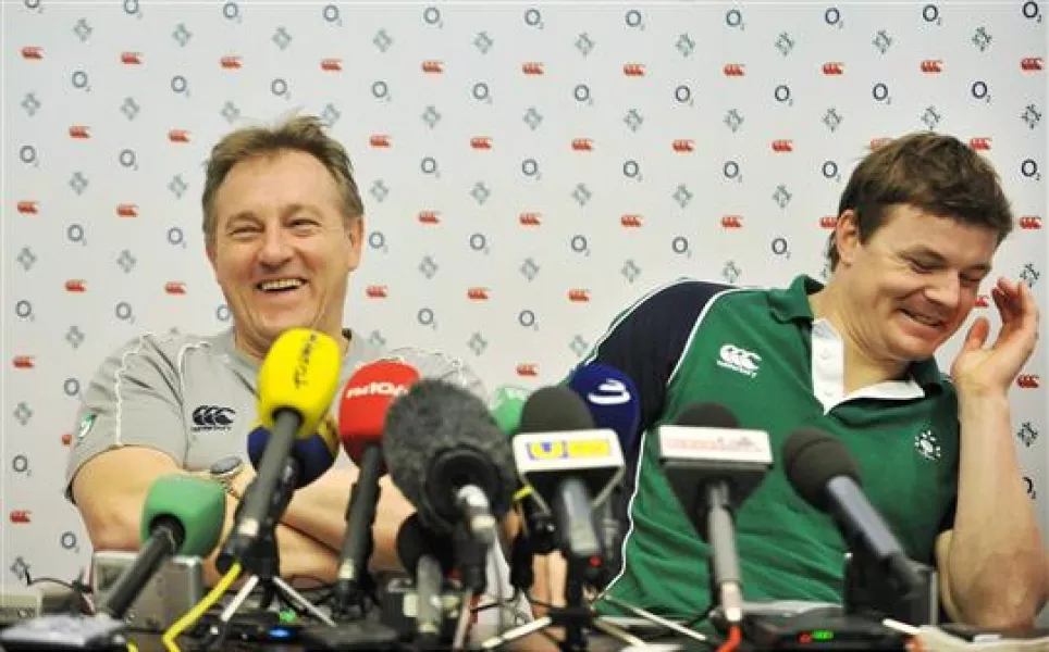 Ireland rugby squad press conference