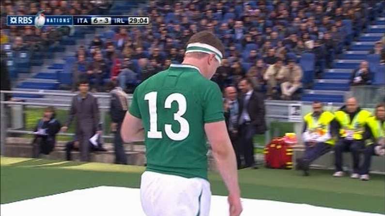 Video: Brian O'Driscoll's Yellow Card For Stamping.