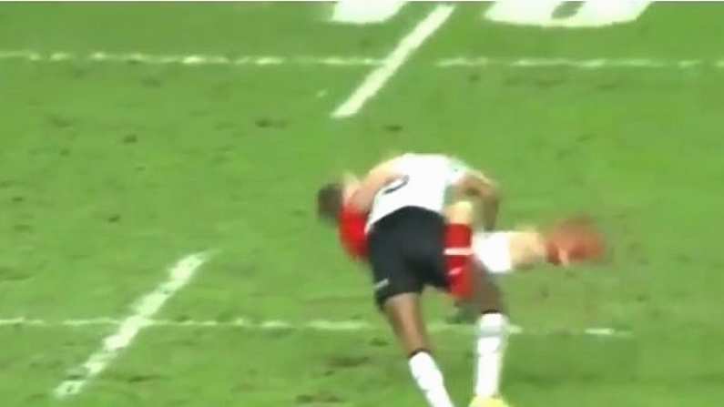 A Rugby Sevens Player Finally Decides To Make A Tackle And This Was The Result