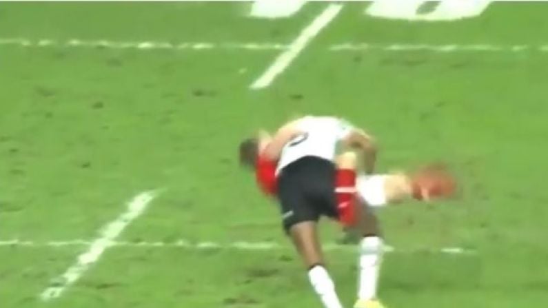 A Rugby Sevens Player Finally Decides To Make A Tackle And This Was The Result