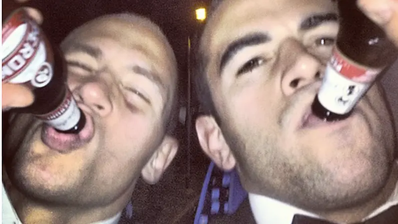 Canale And Parisse Enjoying A Beer After Beating Ireland