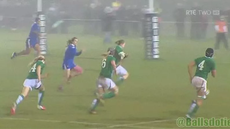 The Best Try From The Irish Women's Championship Sealing Win Over France (GIF).