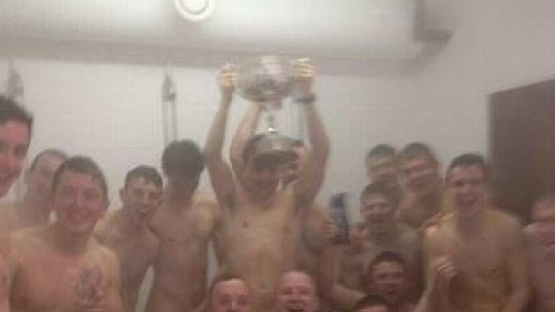 The Trend Of Nudity In Irish Sport Continues With IT Carlow's CFAI Cup Win Celebrations.