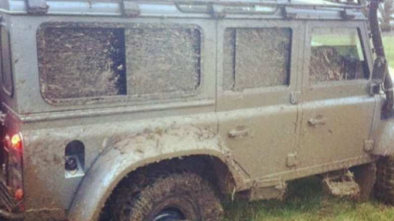 Before And After Of Cian Healy's Jeep After An Afternoon Of Off-Roading