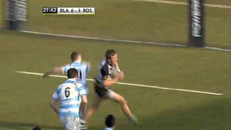 A Wonder Try From Roscrea And A Red Card For Blackrock. Two GIFs for Sunday's Brilliant Leinster Schools Cup Game.