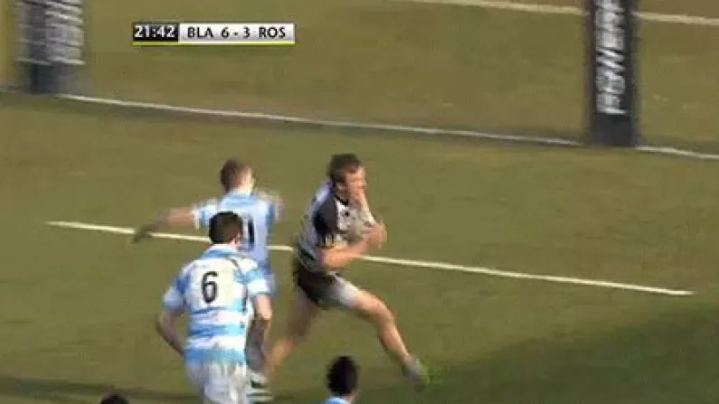 A Wonder Try From Roscrea And A Red Card For Blackrock. Two GIFs for Sunday's Brilliant Leinster Schools Cup Game.