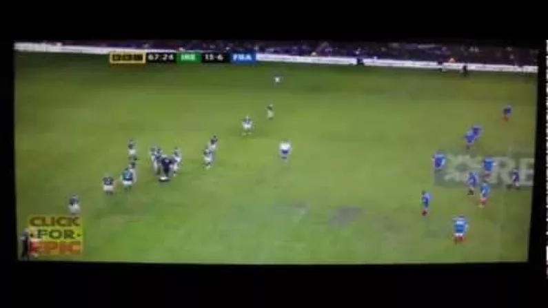 Paddy Jackson Hit A Steward In The Back With A Kick From About 60 Yards