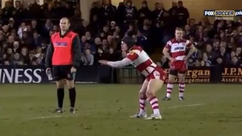 Improve Your Monday With The Amusingly Ridiculous Kicking Routine Of Gloucester's Rob Cook.