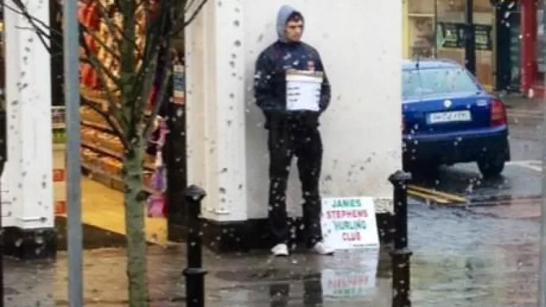 Meet The All-Star Who Stood In The Rain Today To Raise Money For His Club.