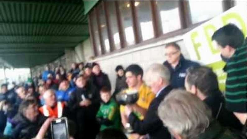 Fan Footage Of Emlyn Mulligan Lifting The FBD Cup For Leitrim