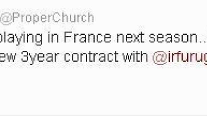 Cian Healy's Tweet Saying He's Going To France...No Wait He's Staying With Leinster