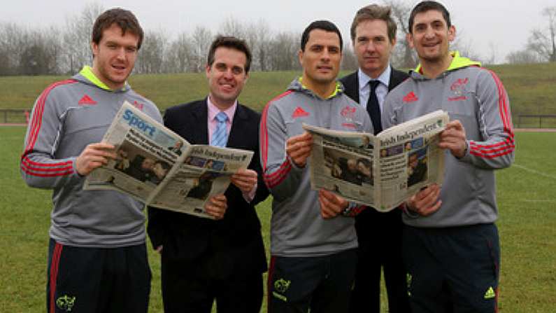 The Indo Make It Official: They're The Official Paper Of Munster Rugby