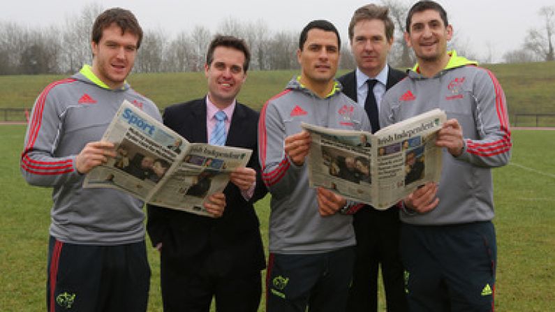 The Indo Make It Official: They're The Official Paper Of Munster Rugby
