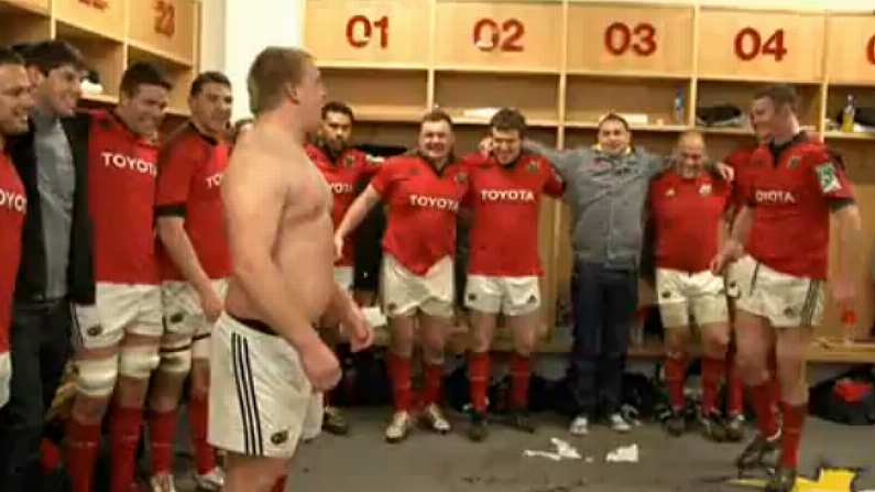 Video: The Munster Players Sing Stand Up And Fight After Qualifying.