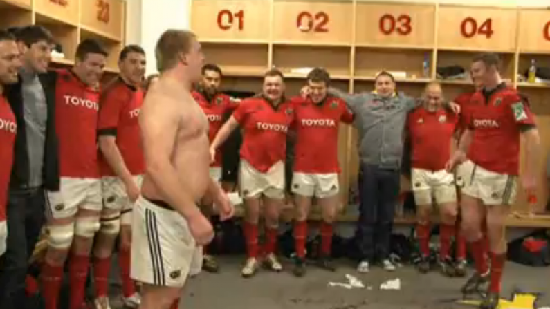 Video: The Munster Players Sing Stand Up And Fight After Qualifying.