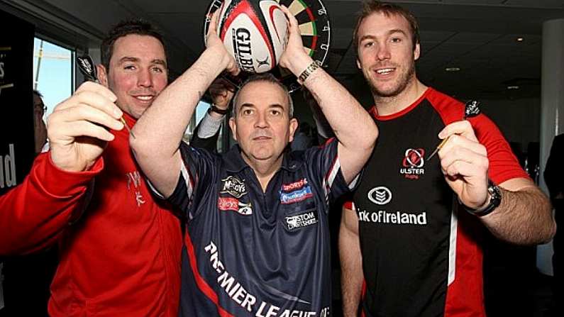 Phil 'The Power' Taylor Playing Darts With Stephen Ferris And Paddy Wallace (Photos)