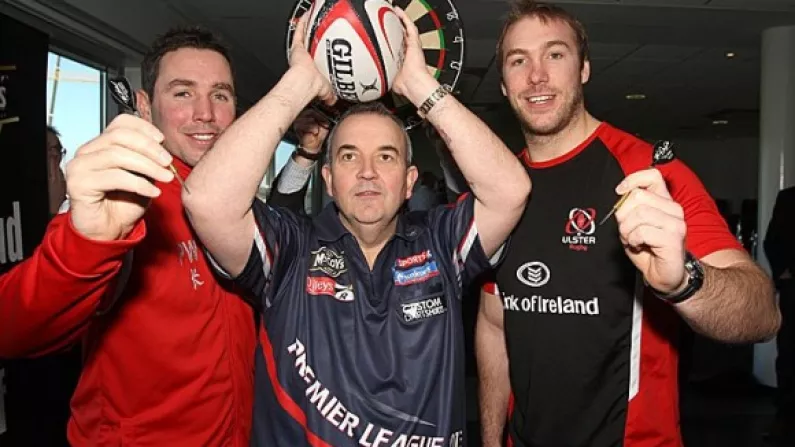 Phil 'The Power' Taylor Playing Darts With Stephen Ferris And Paddy Wallace (Photos)