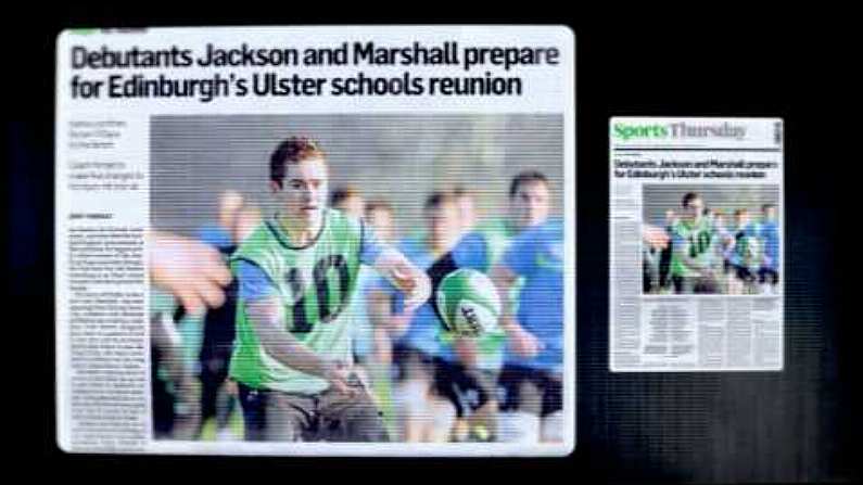 The RTE Promo For Ireland/Scotland Is All About R'OG And Paddy Jackson.