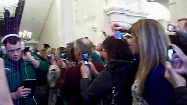 Anyone Find This Video Of The Ireland Team Departing From The Shelbourne Yesterday A Bit Crazy?