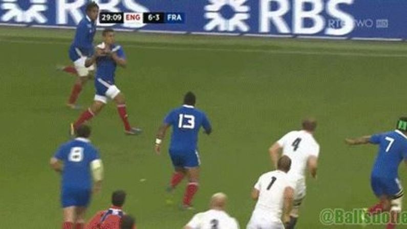Wonderful Wesley Fofana Try Against England (GIF).
