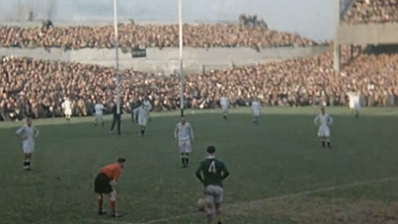 Five Colour GIFs From Ireland vs England In A 1951 Five Nations Game.