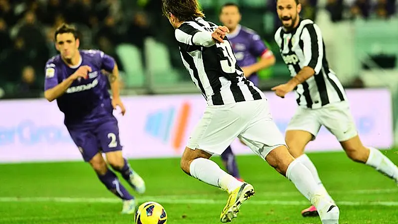 Alessandro Matri Loses Boot, Still Scores. (GIF)