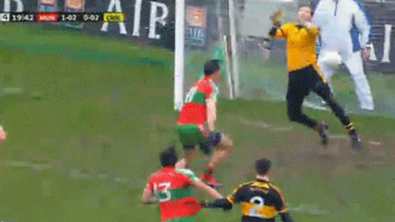 Brilliant Save By Dr. Crokes' Goalkeeper Against Ballymun Kickhams (GIF).