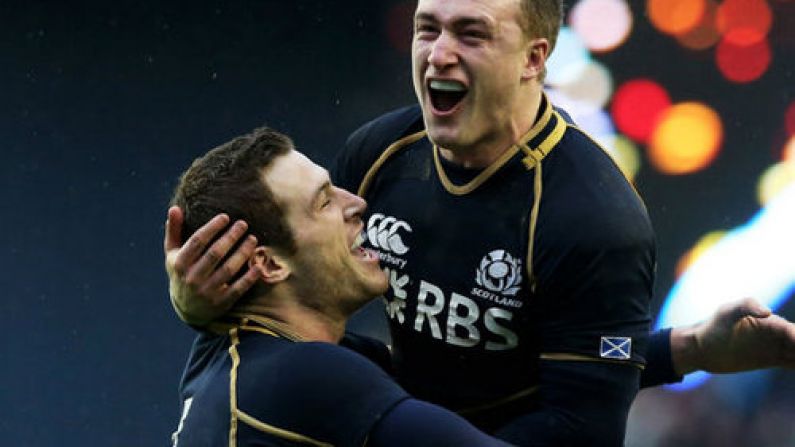 Disbelieving Scotland Rugby Players After The Final Whistle Yesterday