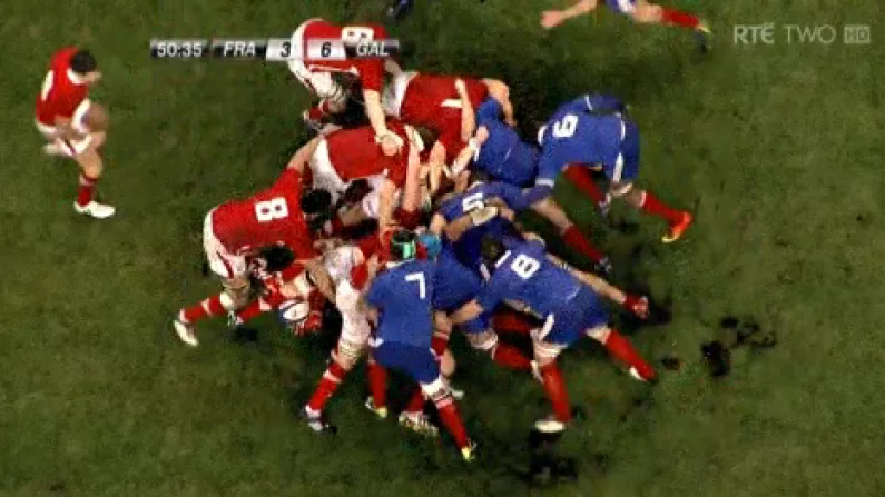 Watch As The Ridiculously Poor Stade De France Pitch Gets Shredded By A Scrum.
