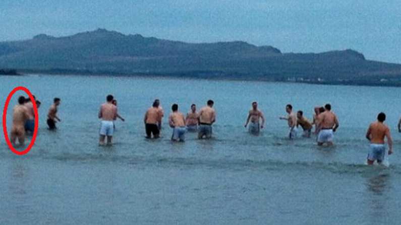 Here's How Players Recover From A Comórtas Peile Game On Ventry Beach.