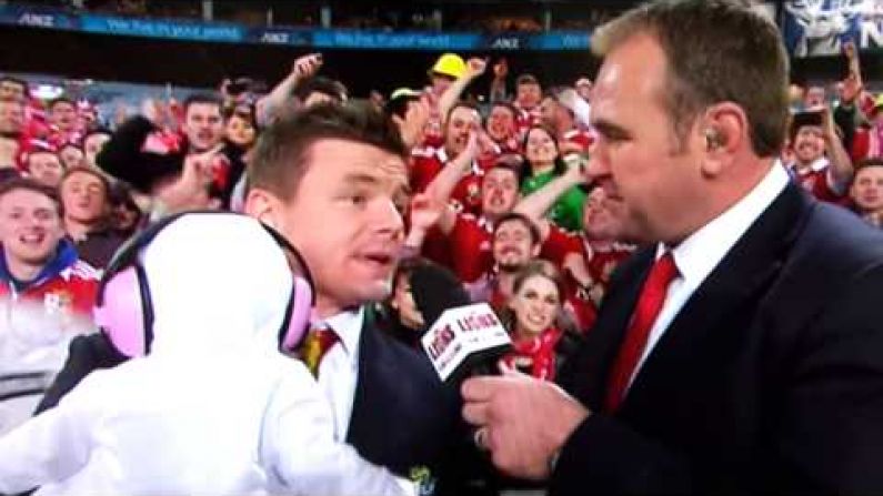 Video: Scott Quinnell Interviews Brian O'Driscoll After The Lions Win.