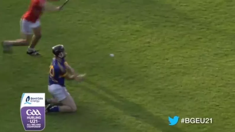 Tipp's John McGrath Emulates Brian Corcoran With Point From His Knees