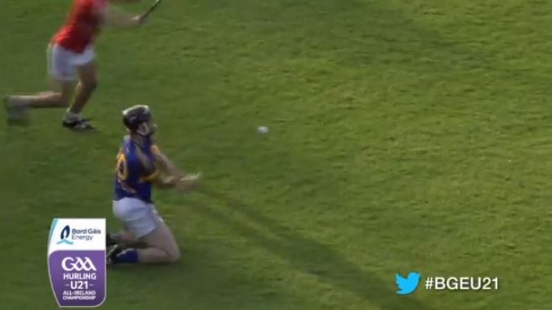 Tipp's John McGrath Emulates Brian Corcoran With Point From His Knees