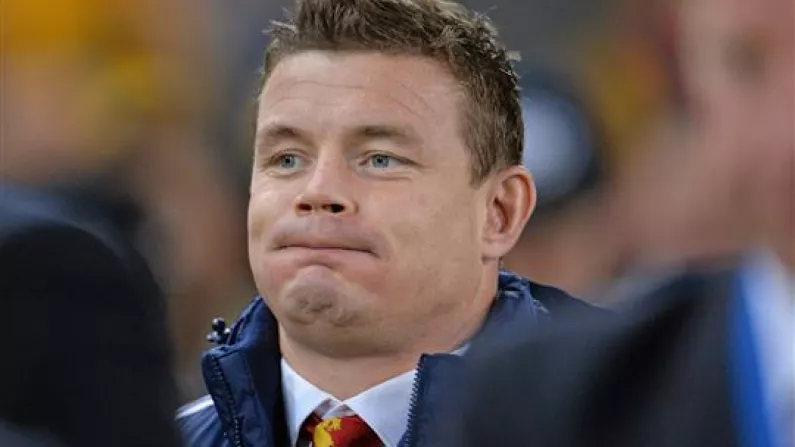GIF: Brian O'Driscoll Drinks From The Cup Of Victory.