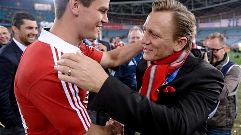 Pictures: Jonny Sexton Congratulated By James Bond.