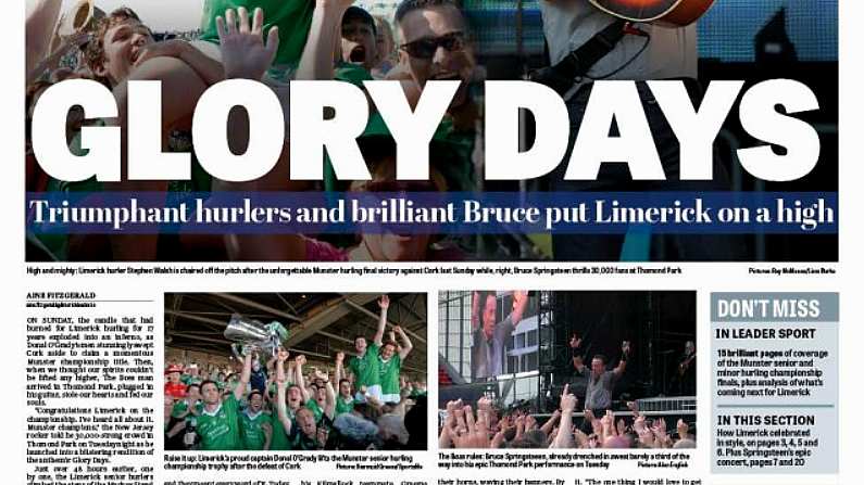 Great Front Page For The Limerick Leader Weekend Edition