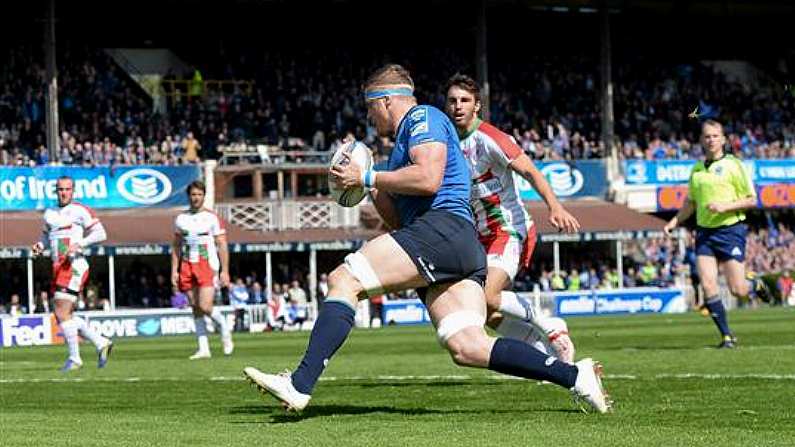 Fantastic Start For Leinster Vs Biarritz - Heaslip Try (GIF).