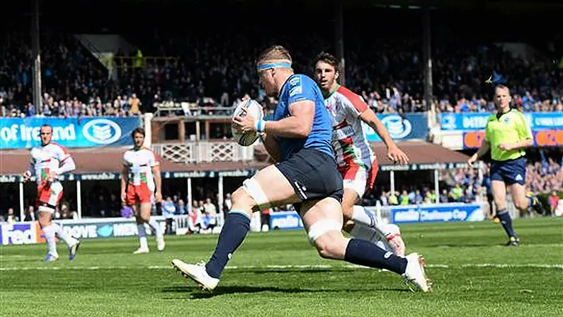 Fantastic Start For Leinster Vs Biarritz - Heaslip Try (GIF).