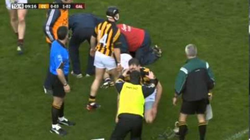 There Was A Horrible Looking Clash Of Heads During Yesterday's National Hurling League Semi-Final